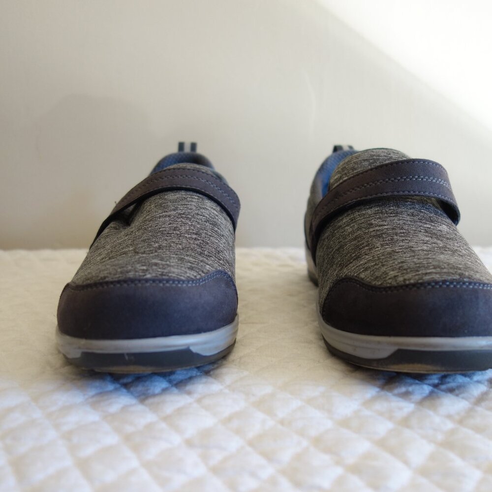 ORTHOFEET Orthopedic Grey Stretch Knit Quincy Slip-On Shoes  Wmns 8.5 Extra Wide - Picture 4 of 10
